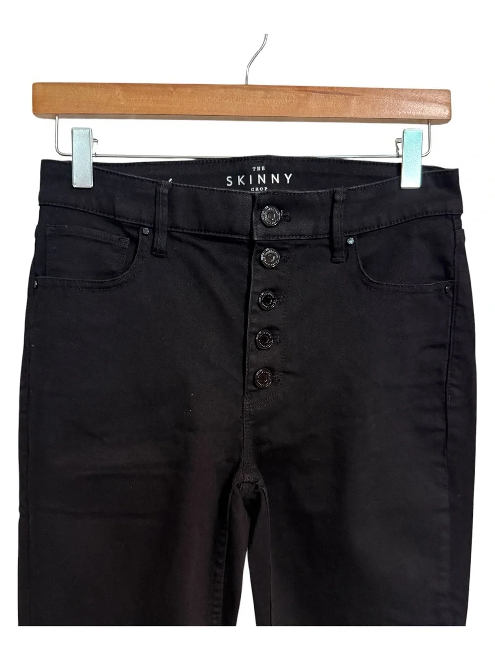 WHBM White House Black Market The Skinny Crop High Rise Jeans size 4 Black